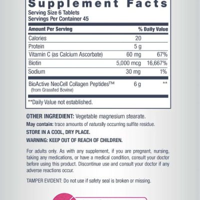 Neocell, Grassfed Collagen + C+ biotin, Коллаген, витамин C и биотин, травяной откорм, 270 таблеток