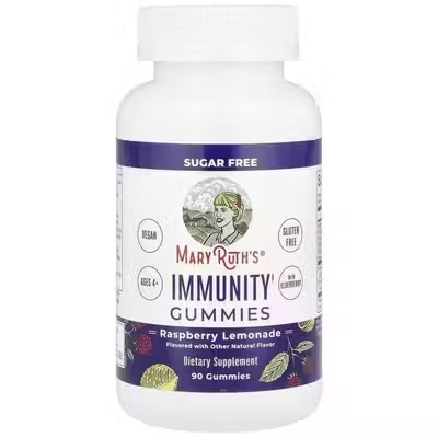 MaryRuth's, Immunity, Жевательные таблетки для иммунитета, малиновый лимонад, 90 таблеток