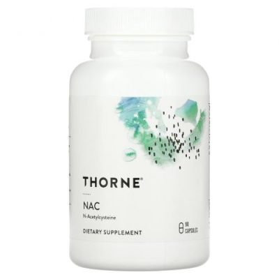 Thorne Research, NAC N-ацетилцистеин, 90 капсул