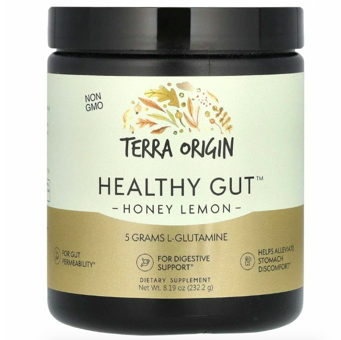 Terra Origin, Healthy Gut, Honey Lemon, Поддержка пищеварительной системы, вкус мед и лимон, 232 г