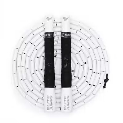 Elite Jumps cкакалка бисерная для фристайла Freestyle Beaded Jump Rope бел/черн