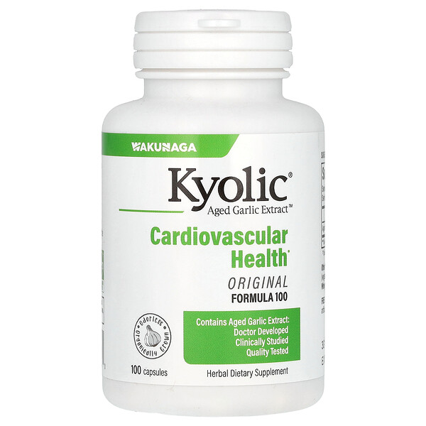 Kyolic, Выдержанный экстракт чеснока, cardiovascular health, 100 капсул