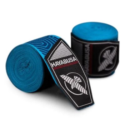 Hayabusa, Бинты боксерские Perfect Stretch, голубые с рисунком