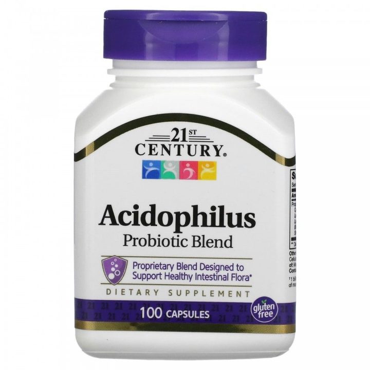 21st Century, Ацидофилин, Смесь пробиотиков Acidophilus, 100 капсул