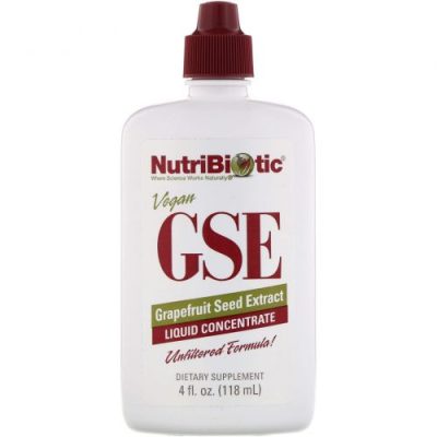 NutriBiotic, GSE веганский экстракт семян грейпфрута, жидкий концентрат, 118 мл