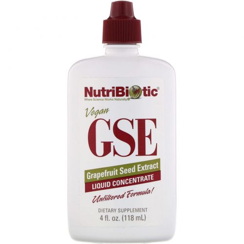 NutriBiotic, GSE веганский экстракт семян грейпфрута, жидкий концентрат, 118 мл