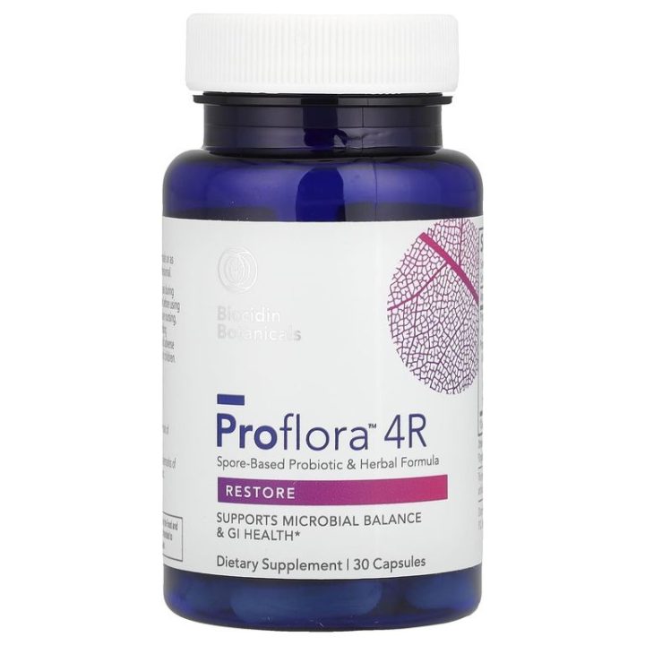 Biocidin Botanicals, Proflora 4R Restore, здоровое пищеварение, 30 капсул