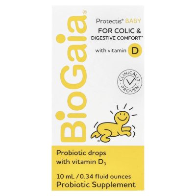 BioGaia, Пробиотик, детские капли от коликов с витамином D3, 10 мл