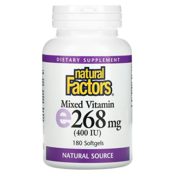 Natural Factors, Комплекс витамина Е, 400 МЕ, 180 капсул