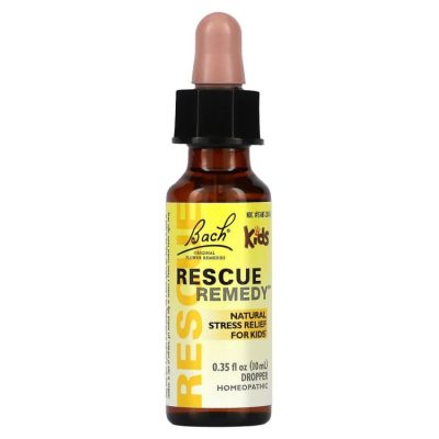 Bach, Rescue Remedy, Natural Stress Relief for Kids, капли для снятия стресса у детей, 10 мл
