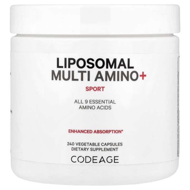 Codeage, Liposomal Multi Amino+, комплекс аминокислот (BCAA и EAA), 240 капсул