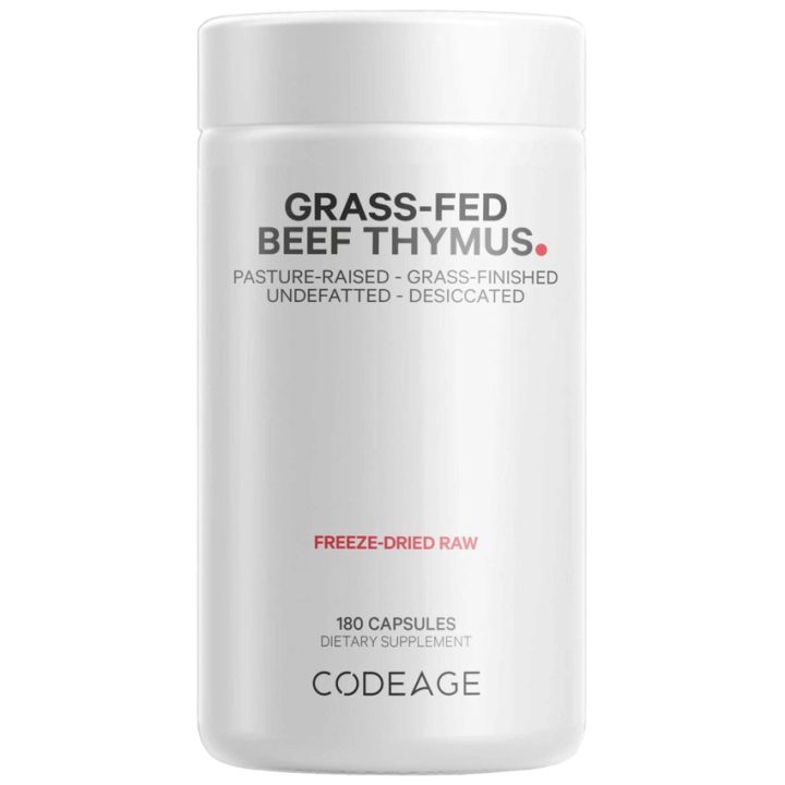 CodeAge, Тимус говяжий (зобная железа), травяного откорма, Grass-fed Beef Thymus, 180 капсул