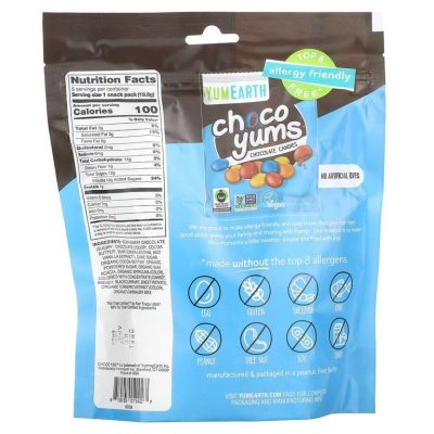 YumEarth, Choco Yums, Шоколадные конфетки, 5 пакетиков, 19.8 г