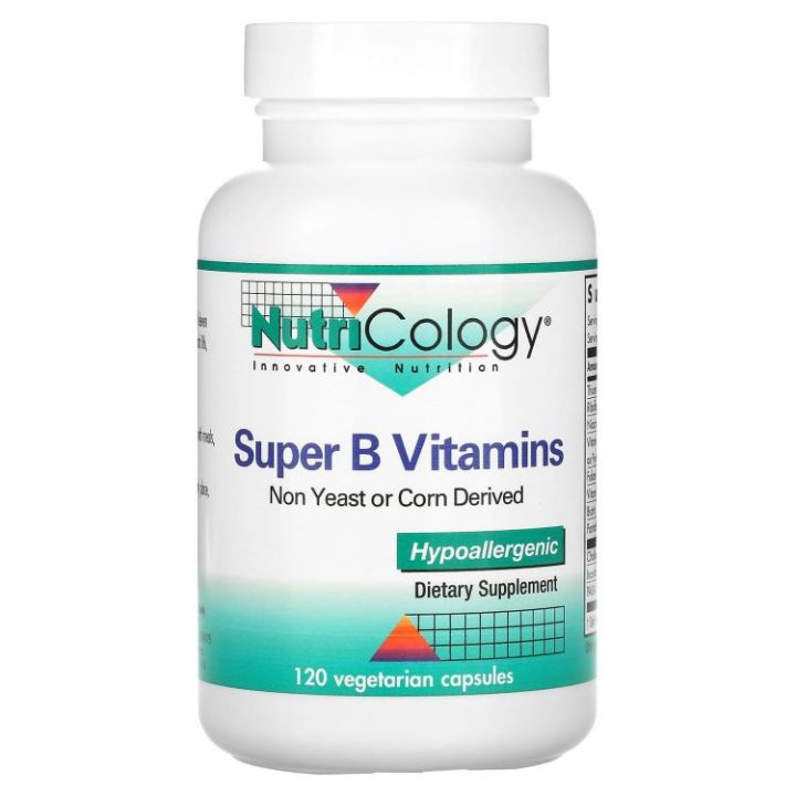 Nutricology, Супер-комплекс витаминов группы B, Super B Vitamins, 120 капсул