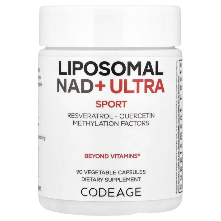 CodeAge, NAD+ Ultra, Липосомальный НАД+, ресвератрол, кверцетин, факторы метилирования, 90 капсул