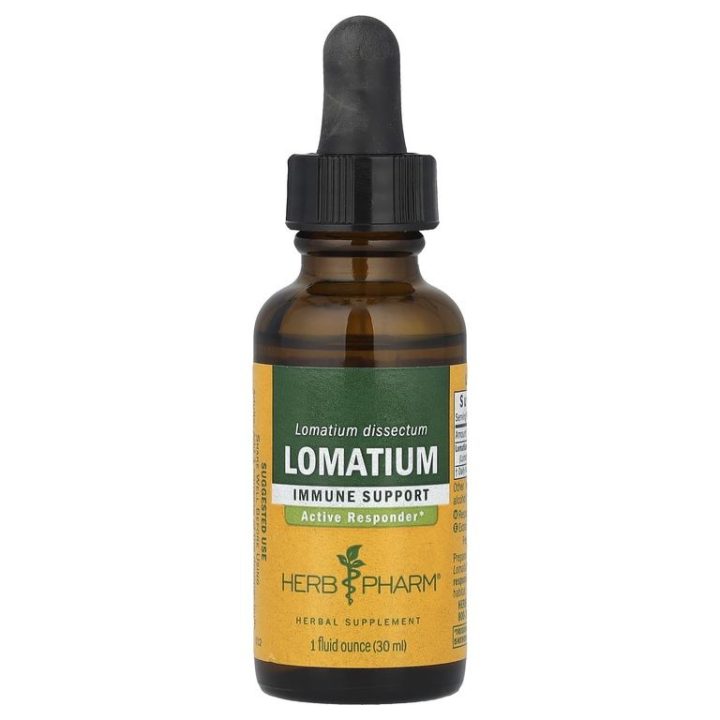 Herb Pharm, Lomatium (Ломатиум) против грибов, бактерий и вирусов, астмы, пневмонии, 613 мг, 30 мл