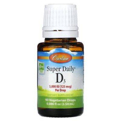 Carlson Labs, Super Daily D3, Витамин D3, 5000 МЕ, 2,54 мл