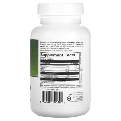 Econugenics, PectaClear Detox Formula, детокс, цитрусовый пектин + альгинатный комплекс, 60 капсул