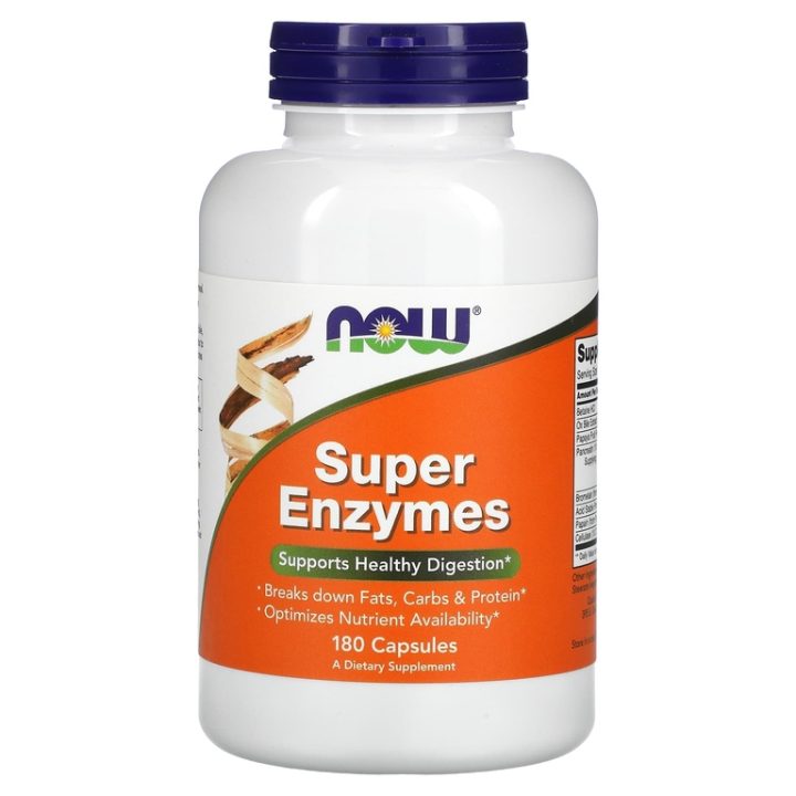 Now Foods, пищеварительные ферменты, Super Enzymes, 180 капсул