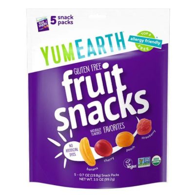 YumEarth, органические фруктовые снеки, без глютена, 5 пакетиков по 19.8г