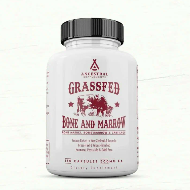Ancestral Supplements, добавка из говяжьих костей/костного мозга, травяной откорм, 180 капс