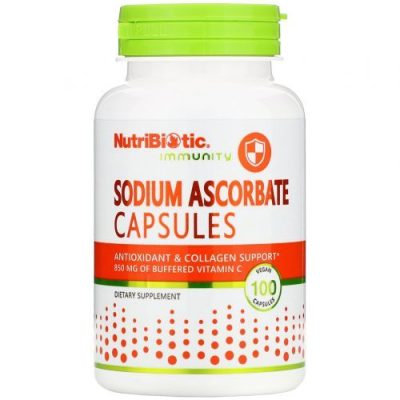 NutriBiotic, Витамин C (аскорбат натрия), Sodium Ascorbate, 100 капсул