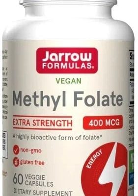 Метилфолат, Methyl Folate 400 мкг, 60 капсул, Jarrow архив