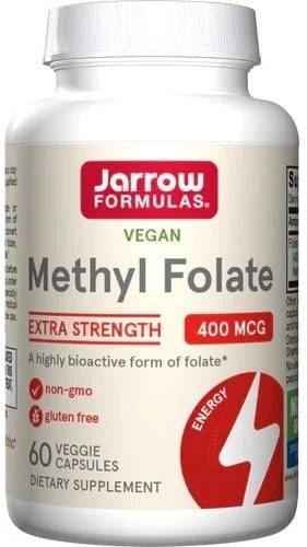 Метилфолат, Methyl Folate 400 мкг, 60 капсул, Jarrow архив