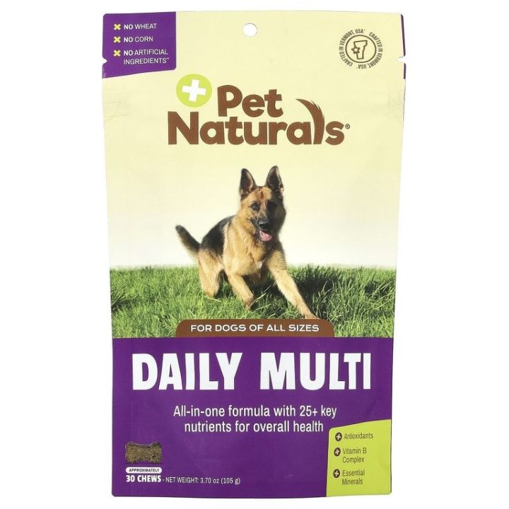 Pet Naturals, Daily Multi, витаминный комплекс для собак, 30 жевательных таблеток