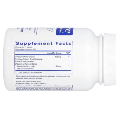 Pure Encapsulations, DIM PRO 100, здоровье груди, шейки матки и простаты, 120 капсул