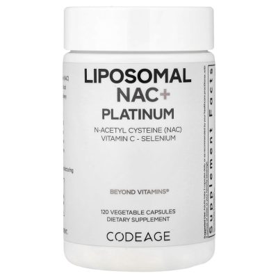 CodeAge Liposomal NAC+ Platinum, N-ацетил-L-цистеин с витамином С и селеном, 120 капсул