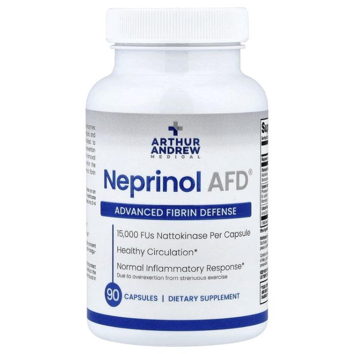 Arthur Andrew Medical, Neprinol AFD, Непринол, улучшенная фибриновая защита 500 мг, 90 капсул
