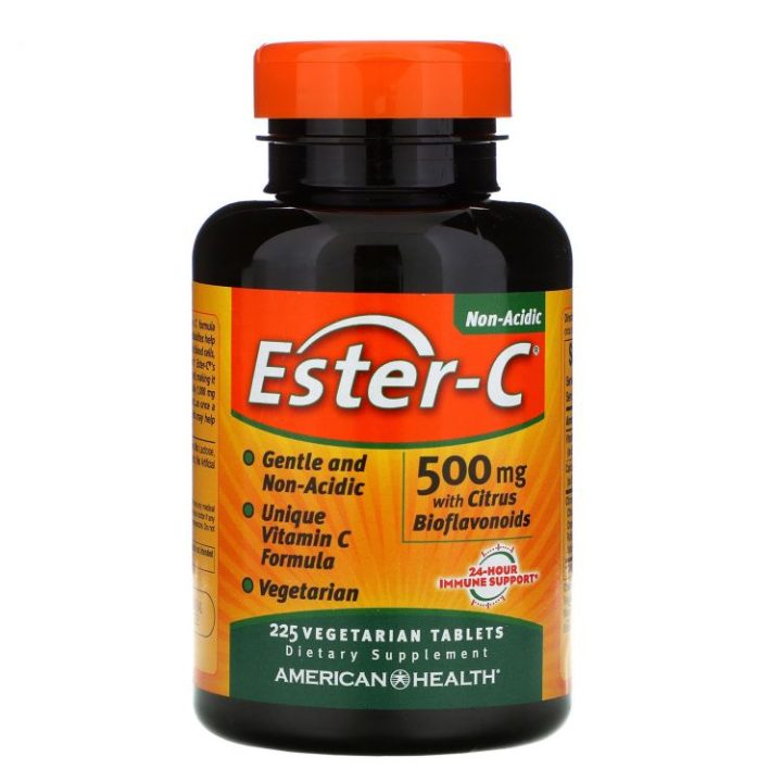 American Health, Ester-C с цитрусовыми биофлавоноидами, 500 мг, 225 таблеток