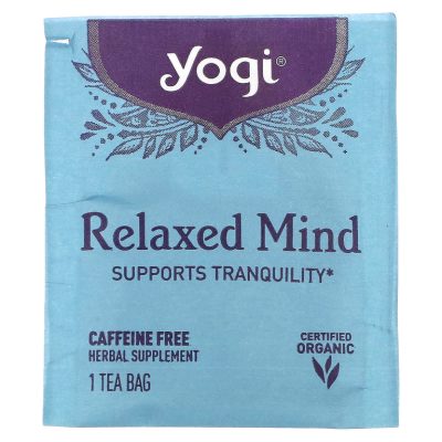 Yogi Tea, Relaxed Mind, чай для спокойствия души и тела, без кофеина,16 чайных пакетиков