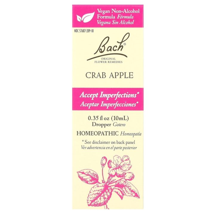 Bach, Original Flower Remedies, дикое яблоко, от тревоги и навязчивых мыслей, 10мл