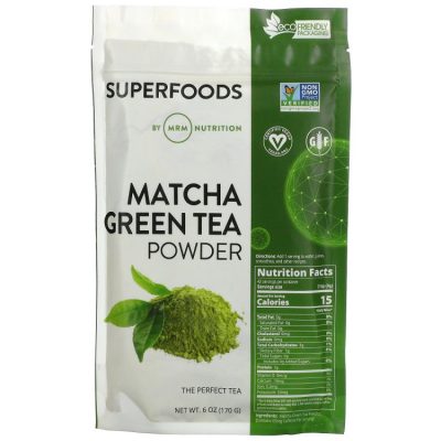 MRM, Натуральный порошок, зеленый чай матча Matcha, 170г