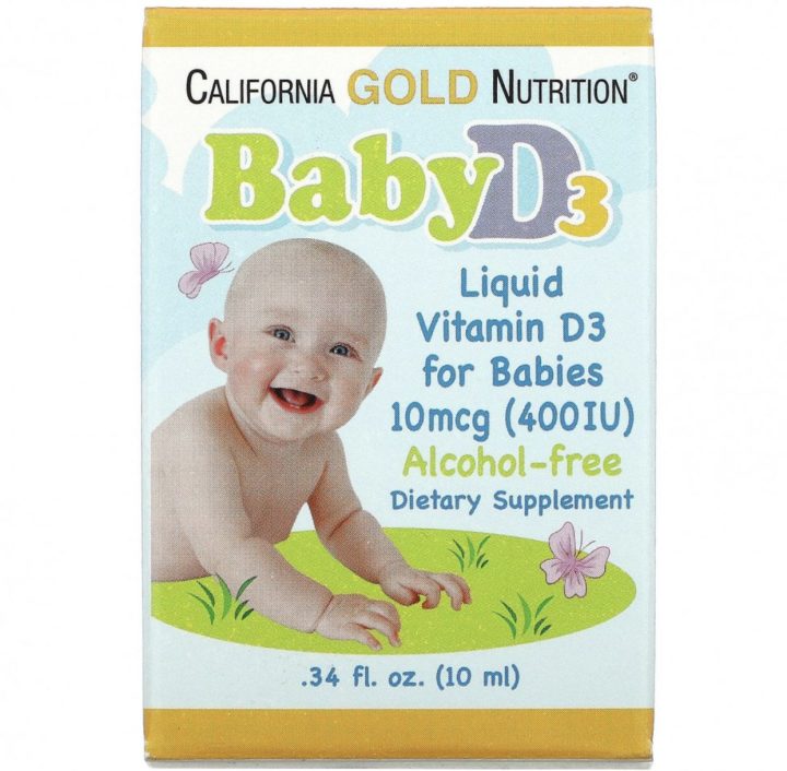Витамин Д3 для детей, D3 California gold Nutrition, 400МЕ, 10мл - срок до 07/24