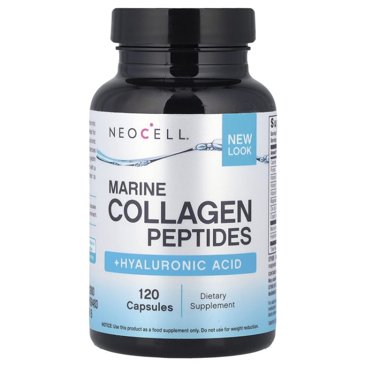 NeoCell, морской коллаген + гиалуроновая кислота, Marine Collagen, 120 капсул
