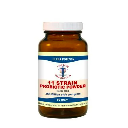 Custom Probiotics, Strain Probiotic, 11 штаммов пробиотиков-неврология, РАС, 50 г, до 11/25