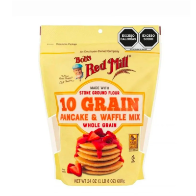 Bob's Red Mill, Смесь для блинов/вафель из 10 злаков, цельнозерновая, 680 г.