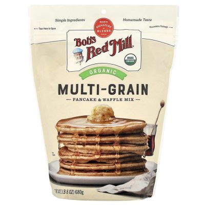 Bob's Red Mill, Органическая цельнозерновая смесь для блинчиков/вафель, 7 злаков, 680 г - до 08/26