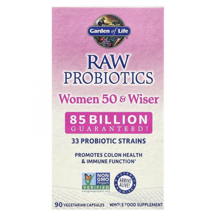 Garden of Life, RAW Probiotics, пробиотики для женщин от 50 лет, 85 Billion, 90 капсул