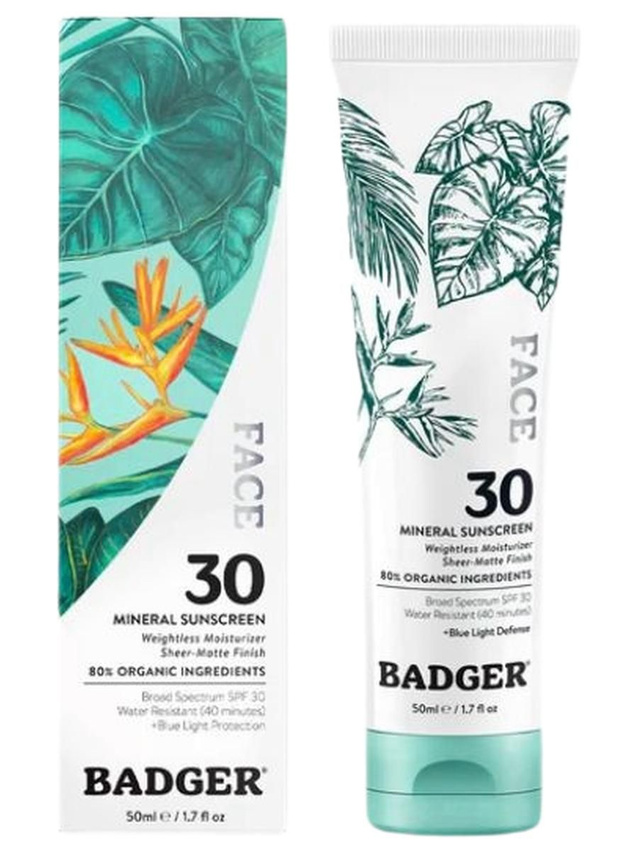 Badger, солнцезащитный крем для лица SPF 30, 50 мл