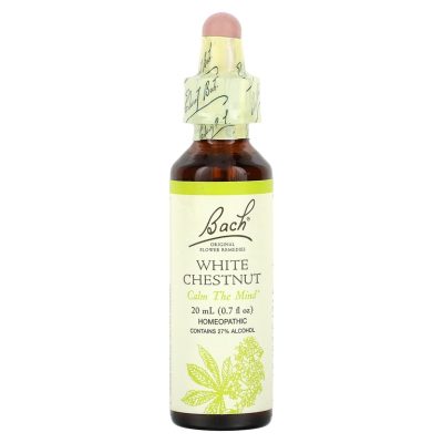 Bach, Original Flower Remedies, белый каштан, спокойствие и умиротворение, White Chestnut, 20 мл
