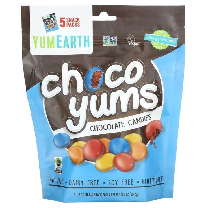 YumEarth, Choco Yums, Шоколадные конфетки, 5 пакетиков, 19.8 г