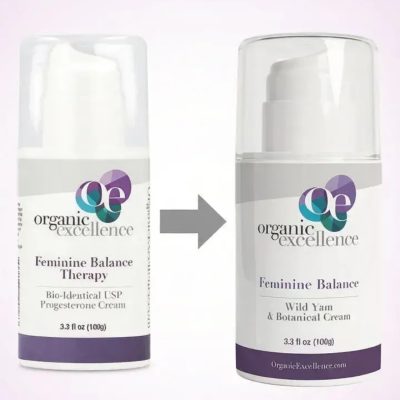 Organic Excellence, Feminine Balance Therapy, крем с биоидентичным прогестероном USP, 100 г