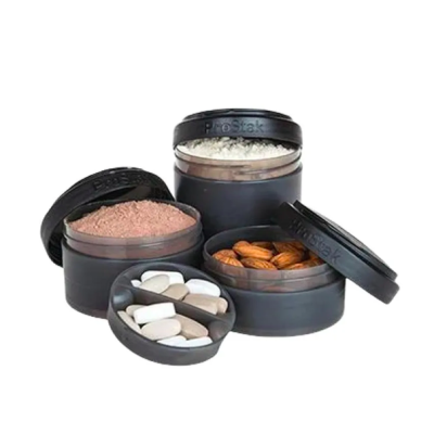 Blender Bottle, Шейкер+контейнер и таблетница, ProStak, Royal Set, бордовый, 651 мл