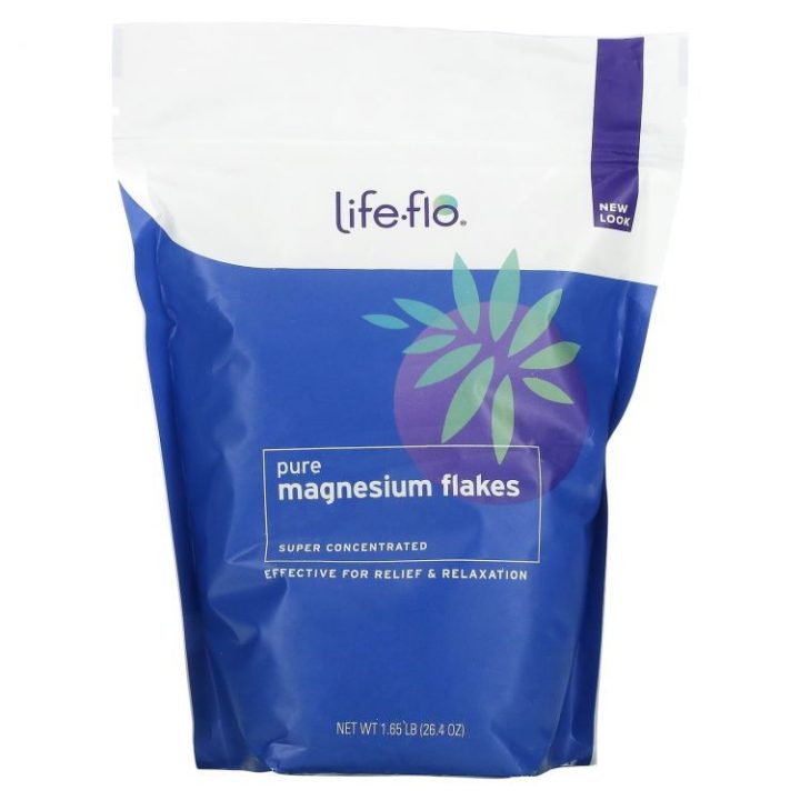 Life-flo, Magnesium Flakes, Чистые магниевые хлопья для ванны, 0.75кг