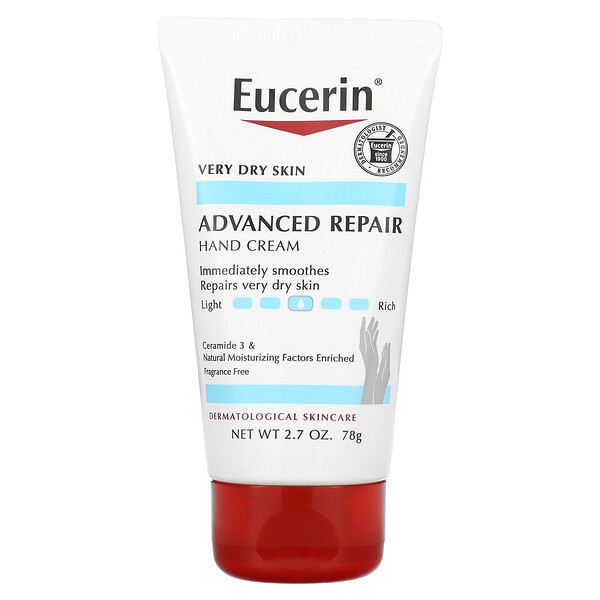 Eucerin, Advanced Repair, Крем для рук для восстановления, без запаха, 78 г