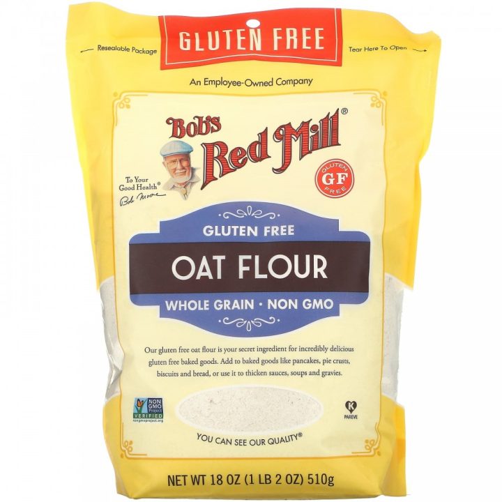 Bob's Red Mill, Gluten Free Oat Flour, Овсяная мука, цельнозерновые, без глютена, 510 г